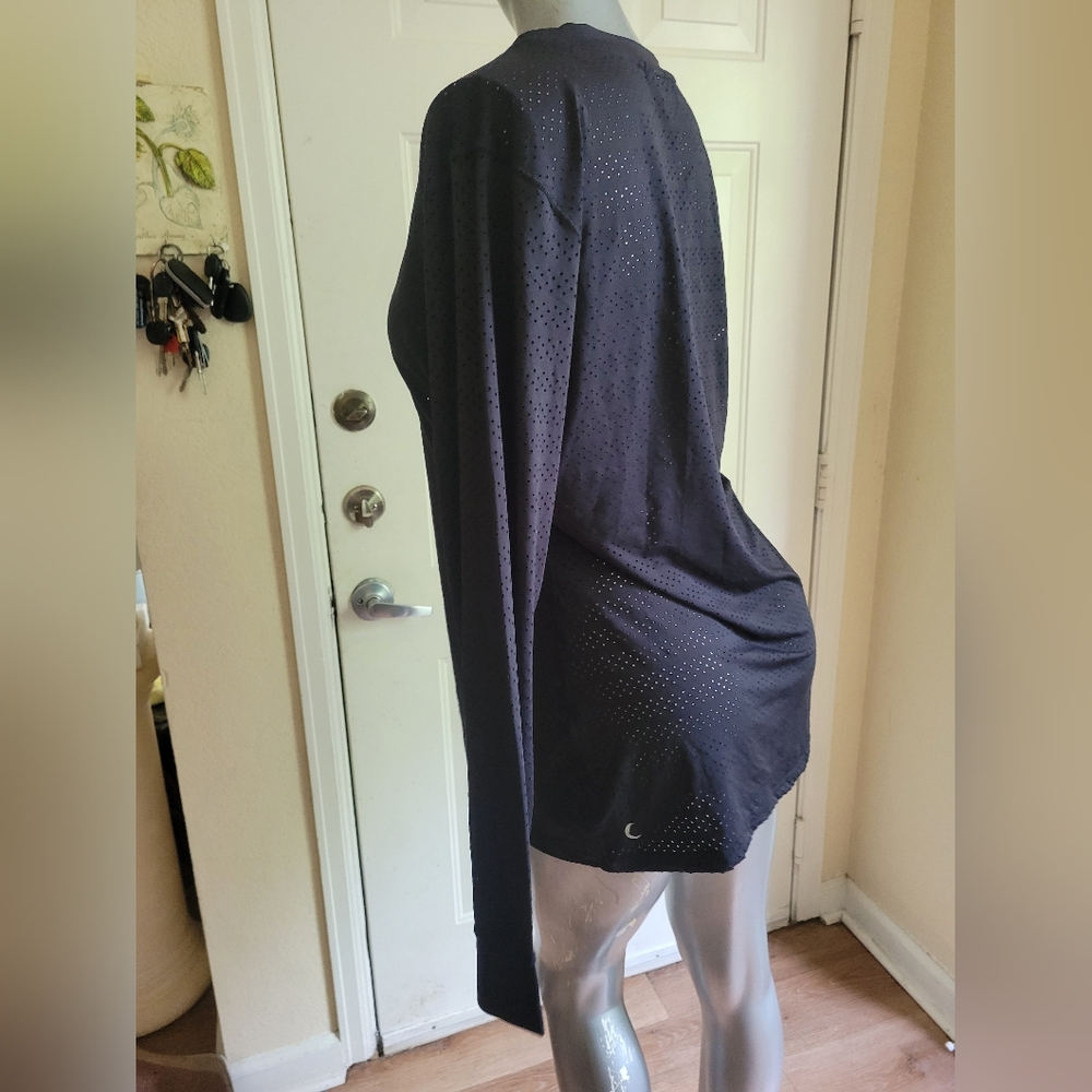 Ziya Black Long-Sleeve Athletic See Trough Medium